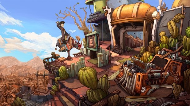 На iPad появилась Deponia: квест про планету-свалку в духе «Футурамы» - Изображение 1 На iPad появилась Deponia: квест про планету-свалку в духе «Футурамы» - Изображение 1